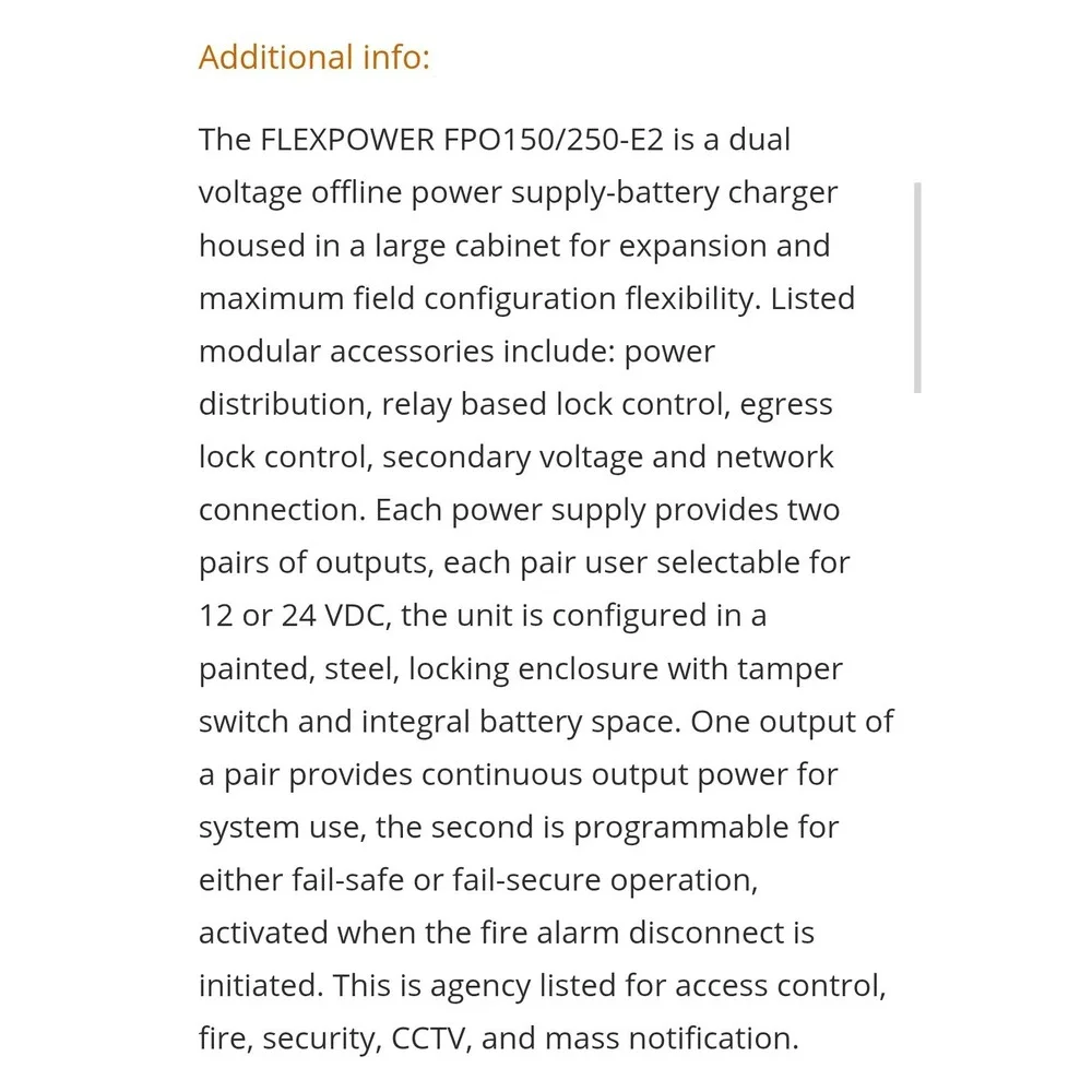 lifesaftey power flexpower fpo150